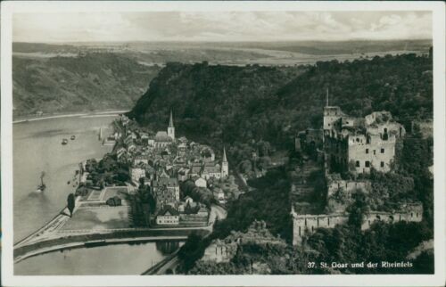 Ansichtskarte St. Goar und der Rheinfels  (b133)