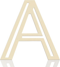 Unfinished Wooden Letters A, 12 Inch Wood Letters for Wall Decor DIY Crafts