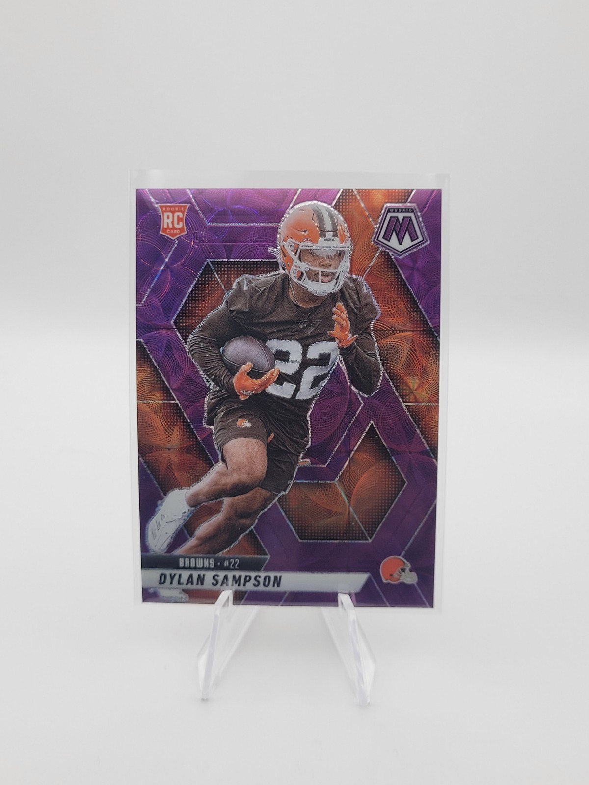 Dylan Sampson 2025 Panini Mosaic RC Purple Scope #355 Cleveland Browns