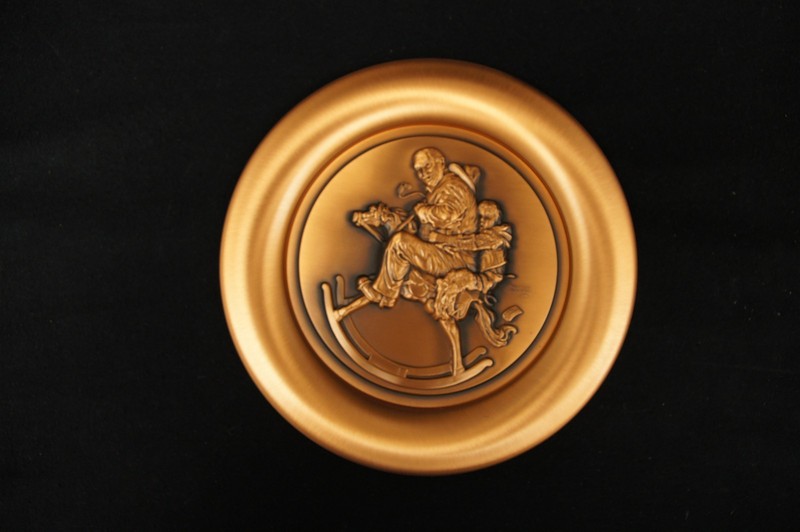 ROCKWELL COPPER 1979 Christmas Plate The Christmas Gift W/Box & COA LTD 