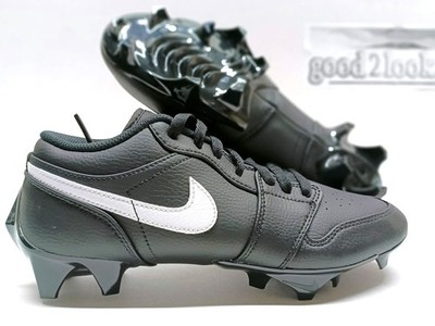 NIKE JORDAN 1 LOW TD BLACK/WHITE FOOTBALL CLEAT SZ MEN 7.5 [FJ6245