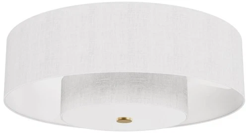 30" Hunter Brookside Fresh White and Luxe Gold LED Fandelier - Picture 1 of 10