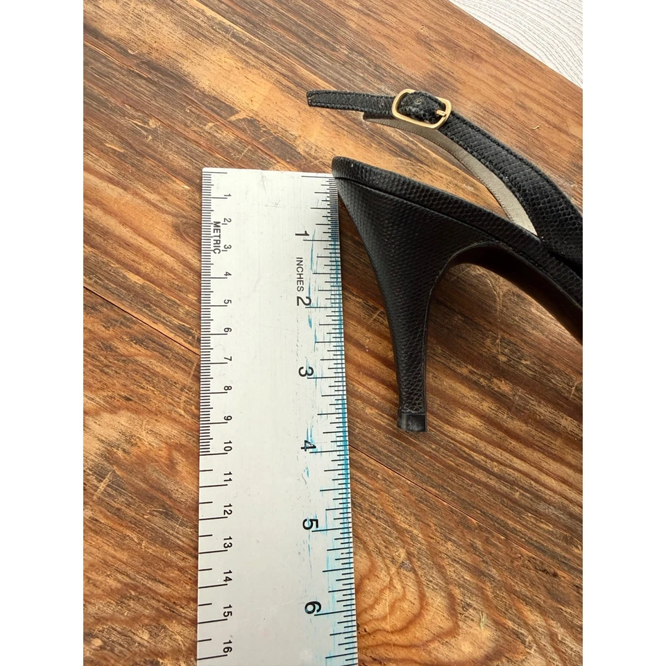 Zapatos de Tacones Vintage Bruno Magli Cuero Serpiente Punta abierta Hechos en Italia Foto 4 de 4