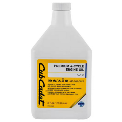 Cub Cadet SAE 30 Premium 4-Stroke Engine Oil - 20 oz.