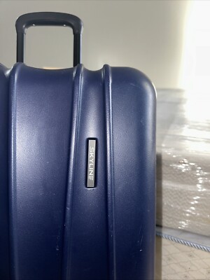 Skyline Hardside Large Suitcase Hardshell Spinner Luggage, Navy