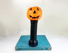 Vintage Halloween Pumpkin Flashlight Blow Mold Jack 'O Lantern Blinky Light