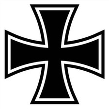Aufkleber Eisernes Kreuz, schwarz, konturgeschnitten