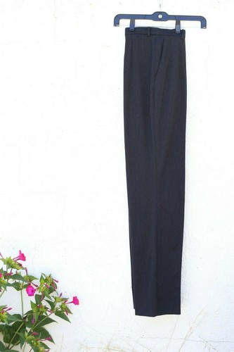 Cerruti 1881, Vintage Cerruti 1881 Black Wool stretch warm high waist straight Pants 30" x 31"