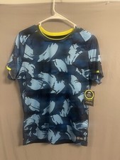 Boys Athletic Works DriWorks Short Sleeve Blue Camo T-Shirt Size XXL 18 NWT