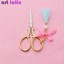 Gold-Plated-Nail-Scissor-Bead-Tassel-Pendant-Cuticle-Cutter-Manicure-Nail-Art miniatuur 2