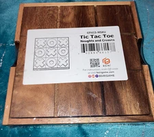 BSIRI-Tic Tac Toe Wood Coffee Tables Family Game New Sealed.  5  5/8”