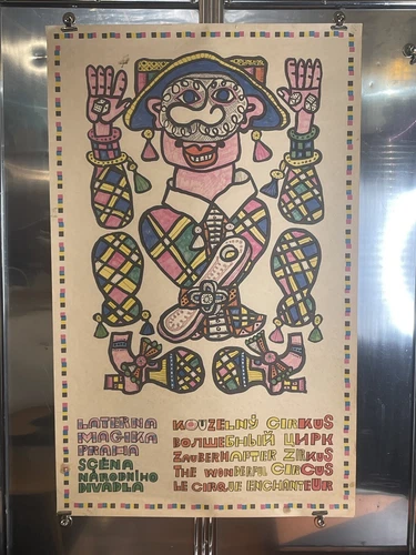 KOUZELNÝ CIRKUS LATERNA MAGIKA Prague 1977 Poster Zdbek Seydl - Wonderful Circus