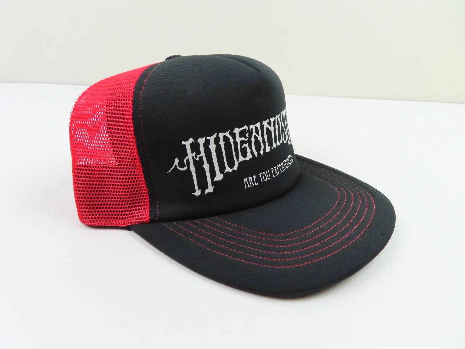 Hide and Seek Japan Experienced Mesh Snapback Hat Cap Black Red