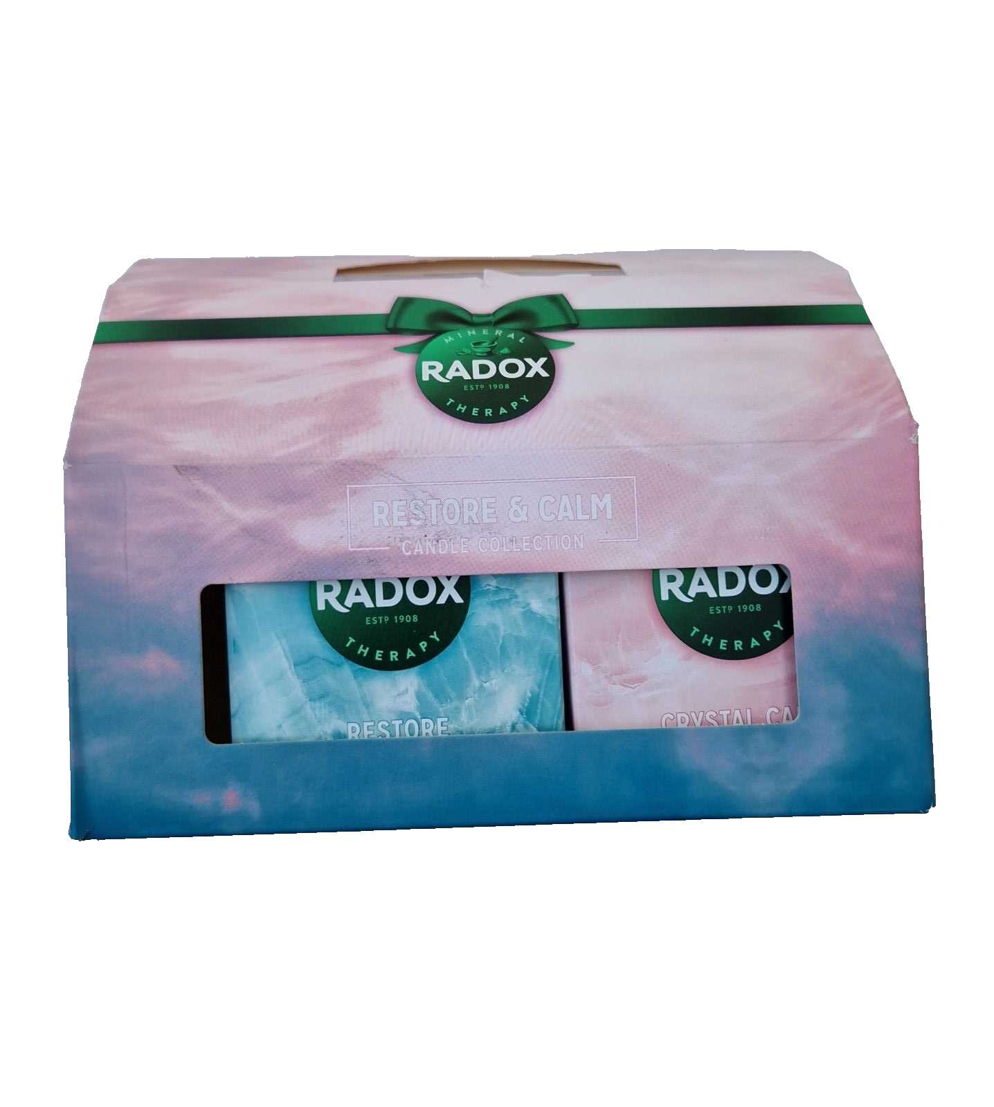 Radox Restore & Calm 2-Piece Scented Candle Gift Set – 30Hr Burn Time
