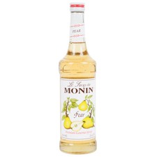 Monin Premium Pear Flavoring / Fruit Syrup 750 mL 544SYPAR037A