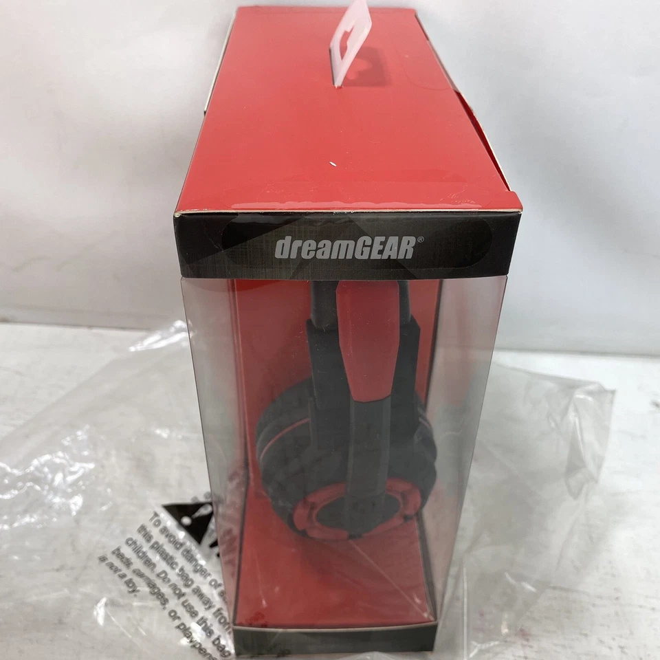 DreamGEAR Universal GRX-670 Gaming Headset NEW Sealed Red Black Amplified Wired - Image 2 of 4