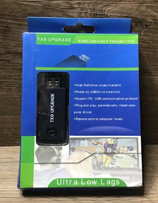 TX9 Upgrade Wireless EDR Transmitter Ultra Low Lags Speaker Pairing  USB 5V