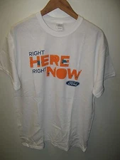 Ford Motor Company American Automobile Car Right Here Right Now Logo T Shirt Lrg
