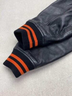 Supreme Team Varsity Jacket Black FW19 Leather Sleeve 2019 Black