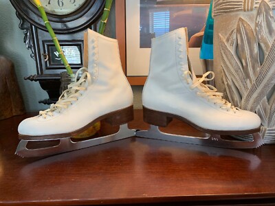 Vintage Nestor Johnsons North Star Ice Figure Skates 507W Size 7.5n RARE-Riedell