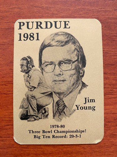 CFB 1981 PURDUE BOILERMAKERS College Football Schedule Coca-Cola COACH JIM YOUNG