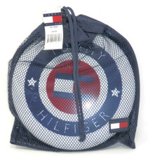 Vintage Tommy Hilfiger Flying Disc w/ Drawstring Mesh Logo Bag - Frisbee New NWT