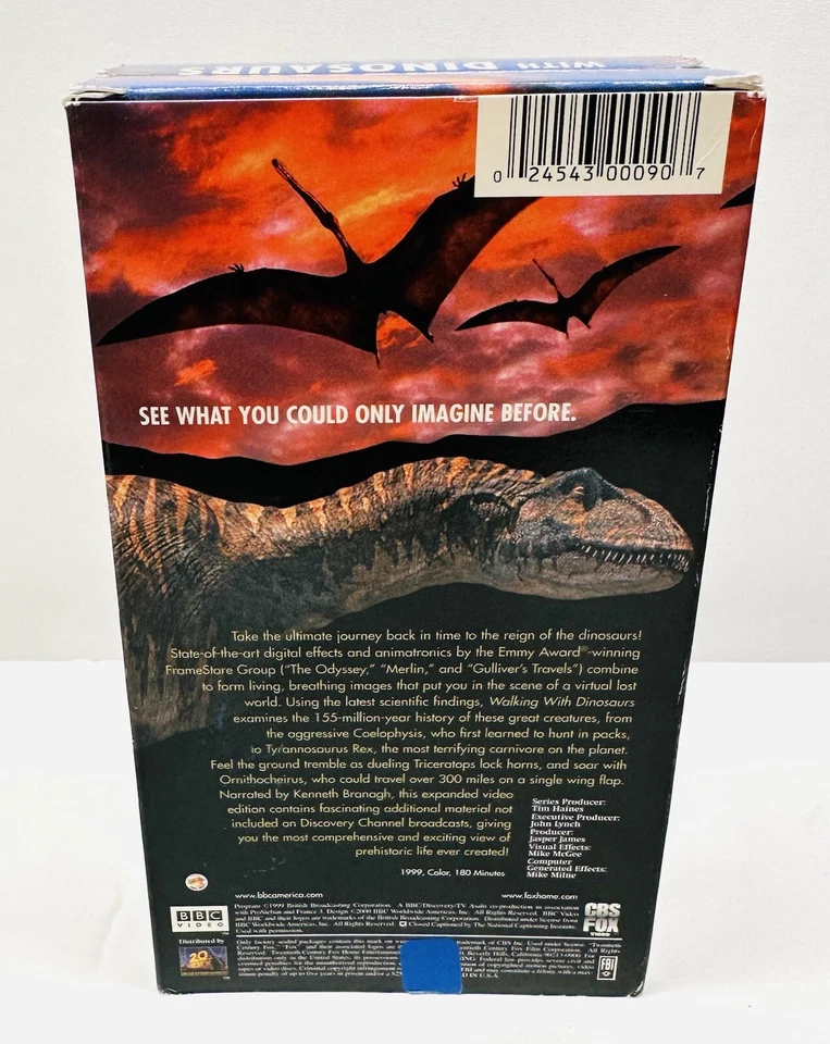 WALKING WITH DINOSAURS VHS Home Video Cassette Amazing Digital Effects (2 Tapes) - Image 2 of 4