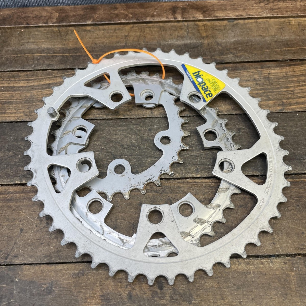 Vintage Shimano Biopace Chainring Set 48/38/28T 110/74 BCD 5-Bolt