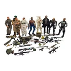 G.I. Joe Action Figure Lot Of 9 1990s-2000s Cobra + Weapons Gear Extras