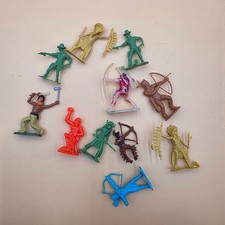 Vintage Lot of Various Cowboy and Indian Plastic Playset Figures