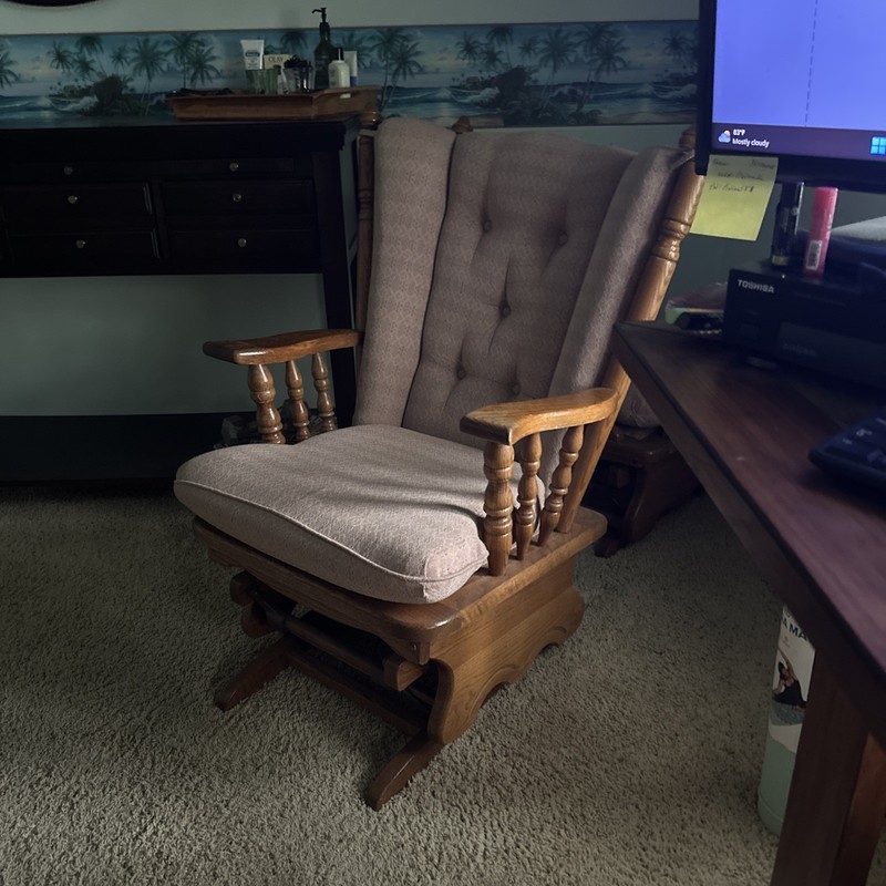 oak glider rocker