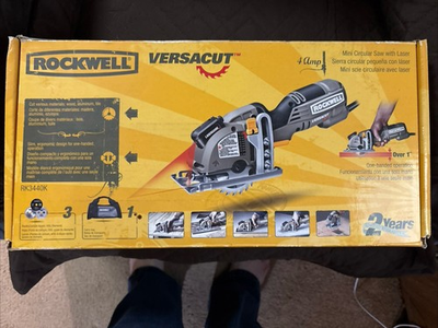 #ad New Rockwell VERSACUT Corded Circular Saw 3 3 8quot; 4 Amp with Laser RK3440K $100.00