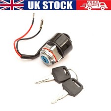 Motor 12V 2 Stage Ignition Key Switch Barrel ON/OFF 2 Wire 2 Keys E-Start Kit
