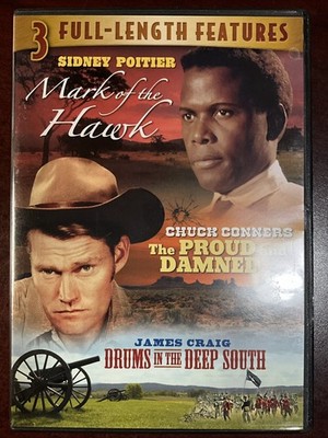 3 Full-Length Features - Mark Of The Hawk/ The Proud And Damn/ Drums In The Deep