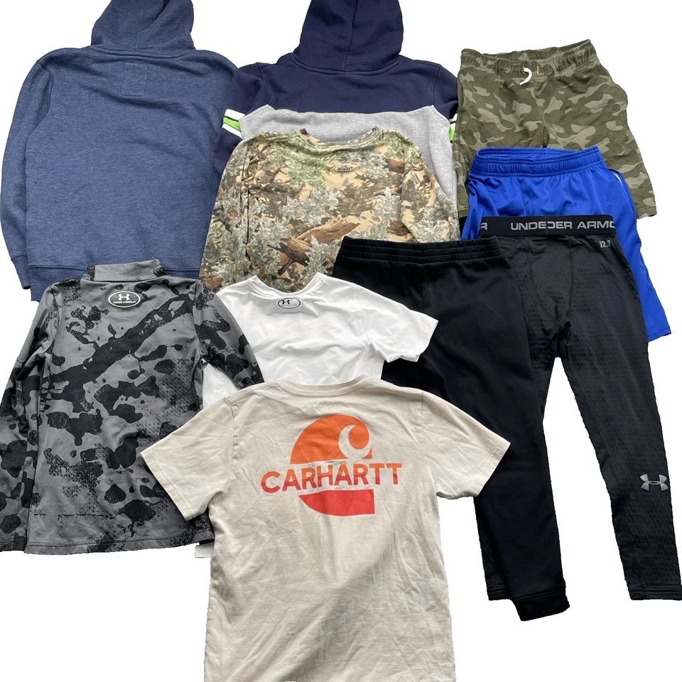 LOTE (10) Under Armour Carhartt NFL Jouth Mix Talla 8-10 Sudaderas con Capucha Camisetas Jogger Deportes Foto 2 de 4