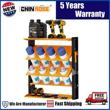 Shelf Spray Can Holder Lube Can Wall Mount Storage Rack Paint Organizer NEW