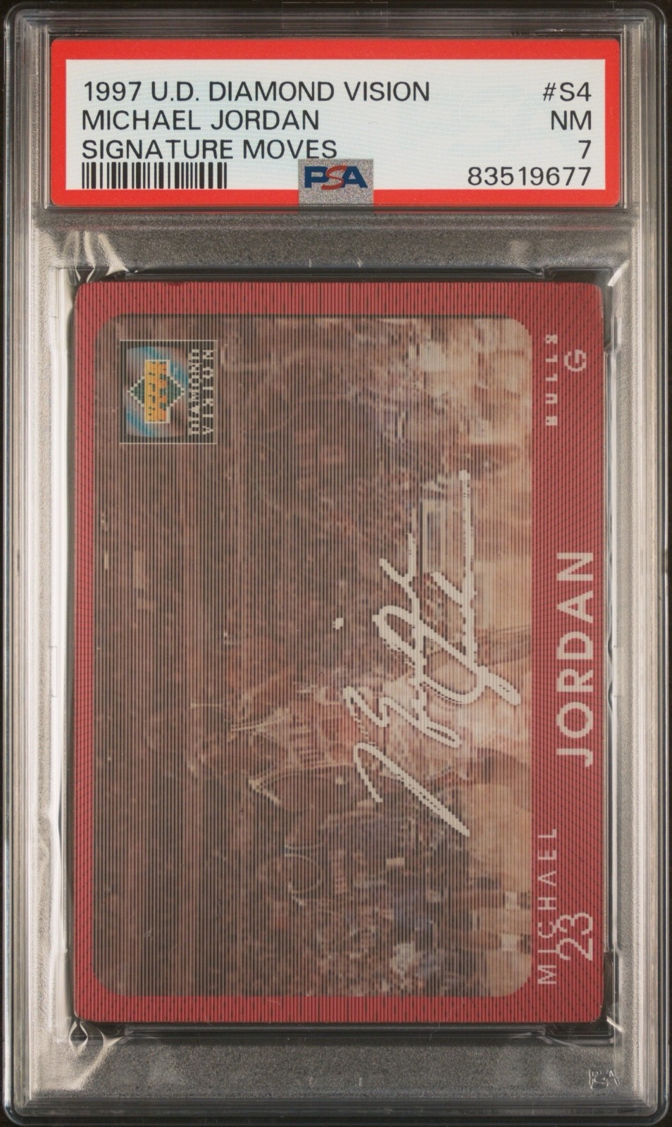 Michael Jordan  1997 UD Diamond Vision Signature Moves #S4 PSA 7