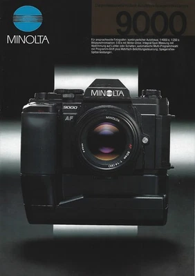 Minolta 9000 AF Broschüre Gebrauchsanweisung deutsch - hervorragender Zustand - Bild 1 von 2