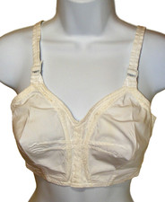 50S VINTAGE BULLET BRA 32B EL-EE'S WHITE COTTON FULL VINTAGE LINGERIE ROCKABILLY
