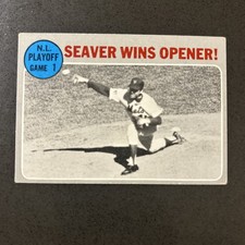 1970 Topps Seaver Wins Opener 195 Ex HOF New York Mets NL playoff Game #1