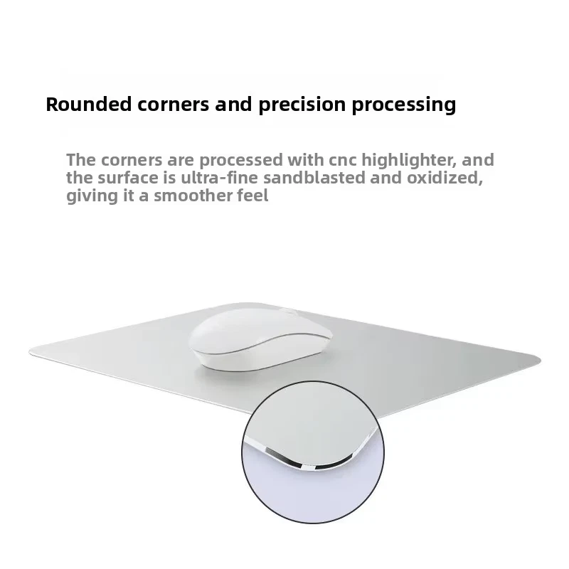 Antiscivolo Tappetino Mouse in Alluminio Personalizzabile per Ufficio - Immagine 4 di 4