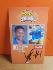 2014 Shaquelle Evans Signed Senior Bowl Rookie Card....UCLA. rookie card picture