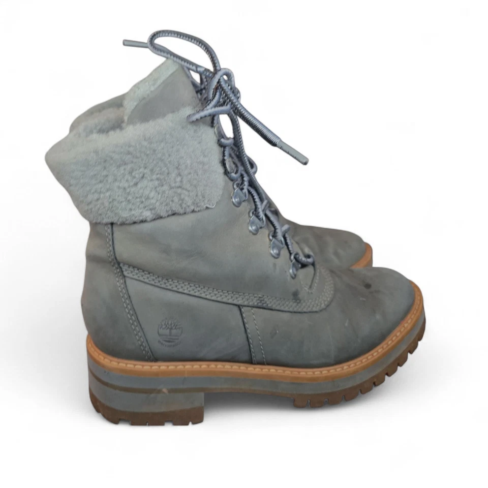 Botas Timberland Courmayeur Valley 6" para mujer gris nobuck talla 7 piel de oveja  Foto 4 de 4