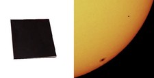 4"x4" Solar Filter Sheet for Telescopes, Binoculars and 4 Inches, black