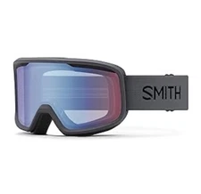 SMITH Frontier Asia Fit Snow Goggles Charcoal/Blue Sensor Mirror - Adult