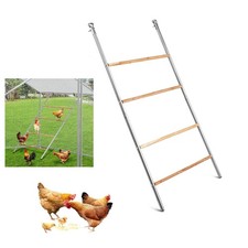 Chicken Roosting Bars Poultry Ladder for Backyard 55'' x 39'' Galvanized Iron