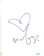 Moby Signed Heart Sketch Autographed 8x10 Photo ACOA