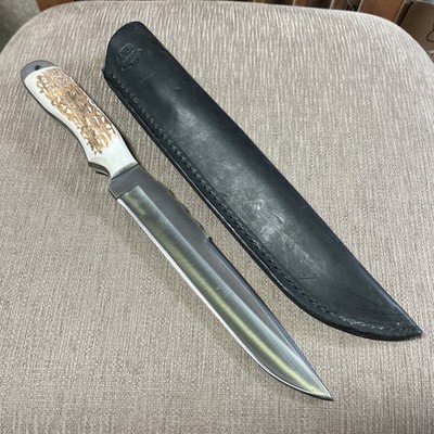 Mint, Large Anza ''Dune Slayer'', 2020, Elk Horn Handle, Unused, Orig Sheath