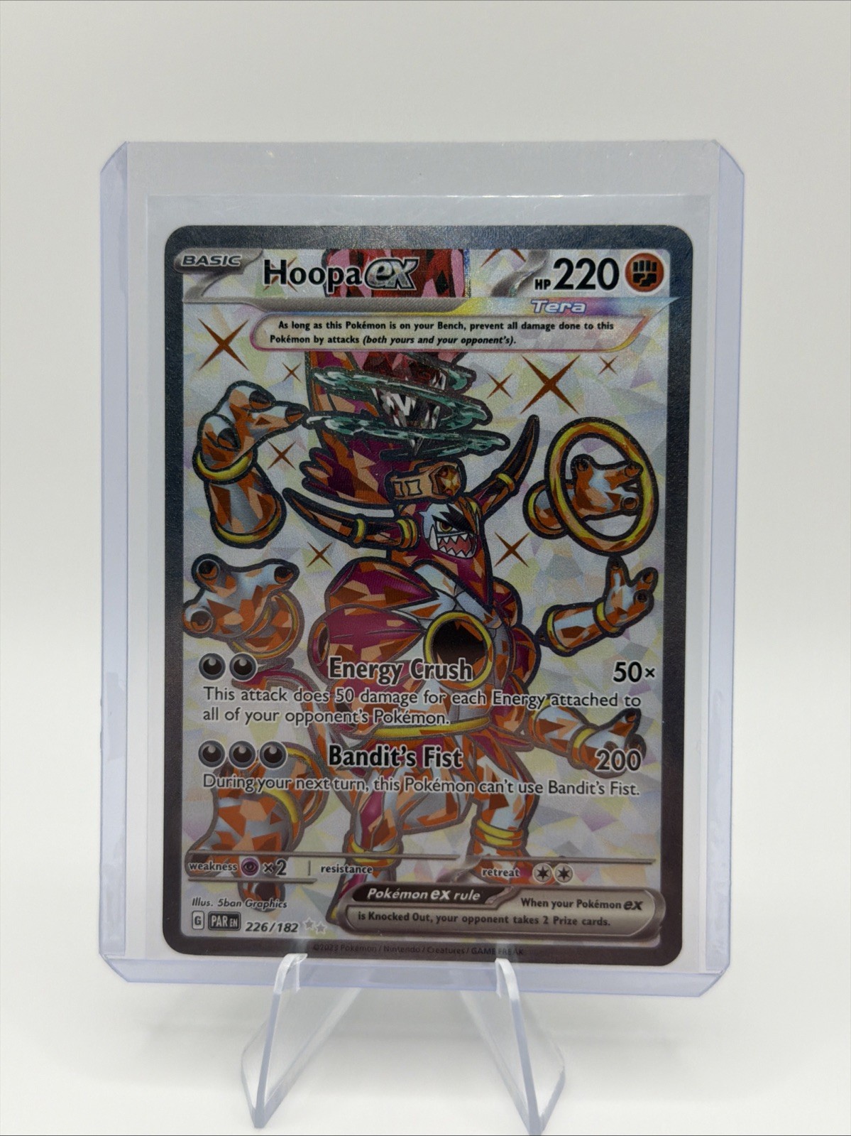Hoopa ex - 226/182 - Pokemon Paradox Rift Full Art Ultra Rare Card NM