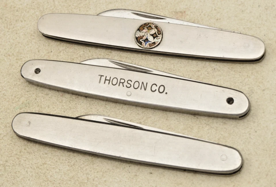 Navajas de acero inoxidable SCHRADE WALDEN de colección - Cuchillos usados - Lote de cuatro cuchillos Foto 2 de 4